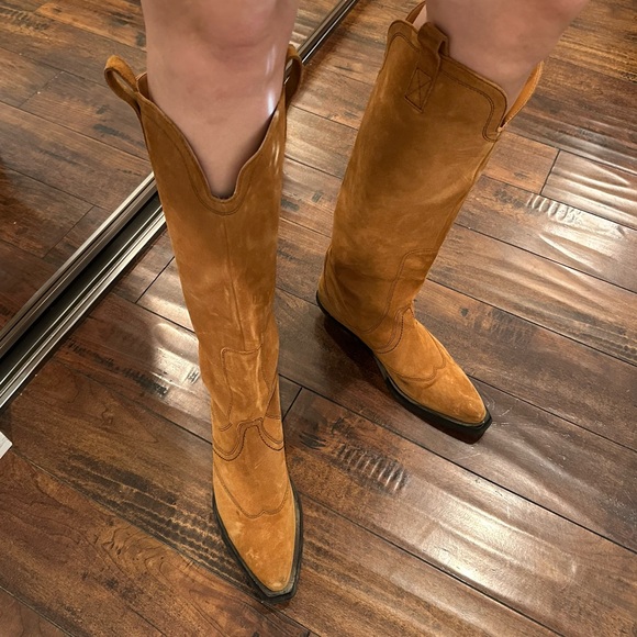 Ganni Suede Western boot - Picture 2 of 9